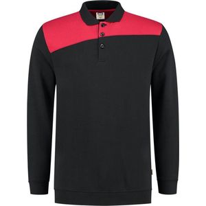 Tricorp Polo Sweater Bicolor Naden 302004 Zwart / Rood - Maat XS