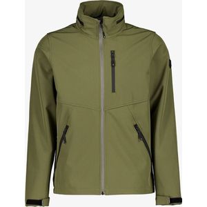 Kjelvik heren softshell jas groen - Maat S - Met capuchon - Ritssluiting