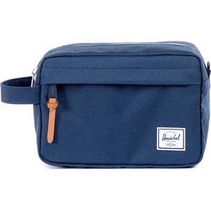 Chapter - Navy / Handige toilettas met 5L opbergvolume, waterdichte rits & handig opbergvak binnenin - toiletzak/make-up zak / Beperkte Levenslange Garantie / Blauw