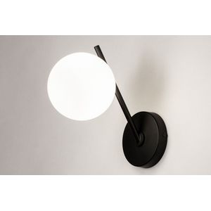 Lumidora Wandlamp 74260 - Voor binnen - GIO - G9 - Zwart - Metaal - Badkamerlamp