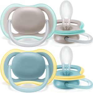 Philips Avent Ultra Air Fopspeen - Ouder dan 18 Maanden - 2 Speentjes - Grijs/Lichtblauw - SCF349/01