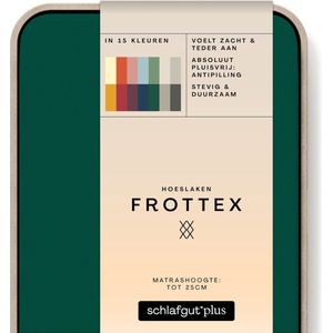 schlafgut Frottex Hoeslaken S - 90x190 - 100x200 690 Green Deep