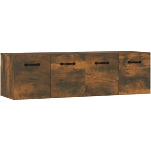 VidaXL Wandkasten 2 st 80x35x36,5 cm - Bewerkt Hout - Gerookt Eikenkleur