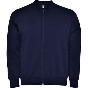 Donker Blauwe jas van geborstelde fleece en opstaande kraag model Elbrus merk Roly maat XL