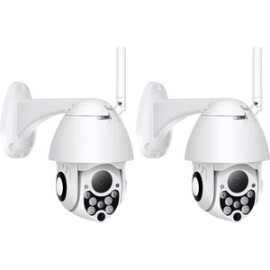 Vyzio - 2x Beveiligingscamera Buiten - Buiten Camera met Nachtzicht - Buitencamera Wifi met App - Buiten Camera - Buitencamera Draadloos Wifi en App - 2 Camera's - DIGICAM