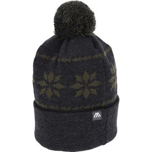 Wintermuts met Pompom - Grijs en Groen | Mikado | Wintercap