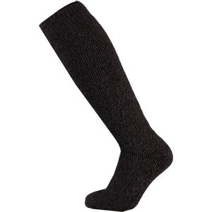 3 Paar thermo kniekousen voor dames antraciet/donkergrijs 36/41 - Wintersport kleding - Thermokleding - Winter knie kousen - Thermo sokken