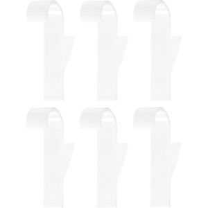 QUVIO Handdoekhouder voor radiator - Set van 6 - Handdoekhaak - Ophanghaken - Radiator haak - Badkamerhaakjes - Handdoekhaakjes - Plastic - Wit - 6,5 x 2,5 x 10 cm