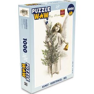 Puzzel Kunst - Kerstengel - Kerstbel - Legpuzzel - Puzzel 1000 stukjes volwassenen - Kerst - Cadeau - Kerstcadeau voor mannen, vrouwen en kinderen