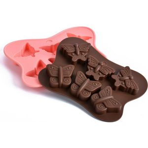 chocoladevorm - Vlinder - siliconen vorm voor ijsblokjes ijsklontjes chocolade fondant