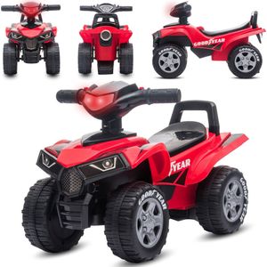 Kinderauto loopauto quad botsauto vanaf 1 jaar baby quad, voertuig schuifauto baby auto (Rood)