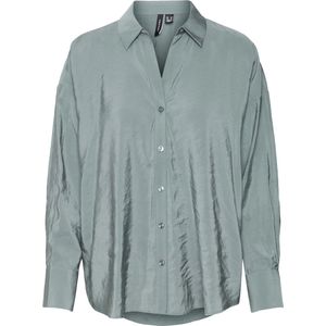 VERO MODA - VMQUEENY LS OVERSIZE SHIRT WVN GA NOOS - Dames - Blouses