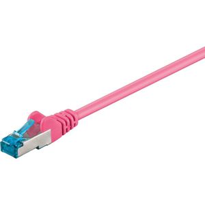Good Connections S/FTP CAT6a 10 Gigabit netwerkkabel / roze - LSZH - 0,50 meter