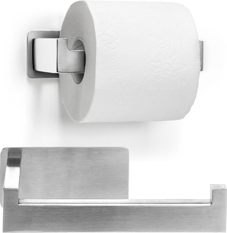Toiletrolhouder zonder Boren - RVS - Zelfklevend Wc Rolhouder - Zilver