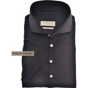 John Miller - Overhemd Zwart Slim Fit Korte Mouw Overhemd Zwart 5139693-290