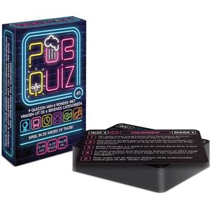 Pubquiz #1 - Kaartspel Pubquiz - editie #1 (Nieuwe Nederlandse Vragen 2022!) - Pocketformaat Quiz Spel voor 4-24 Spelers vanaf 12 Jaar