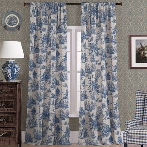 Charmante gordijnen - antiek Frans design - 1 stuk - crème