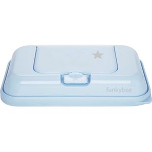 Funkybox - Billendoekjes Doosje - To Go - Soft Blue - White Star