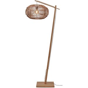 GOOD&MOJO Vloerlamp Madeira - Bamboe/Rotan - 74x48x176cm - Modern - Staande Lamp Voor Woonkamer