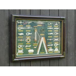 Frame met Scheepsknopen - Wandvitrine - Vintage