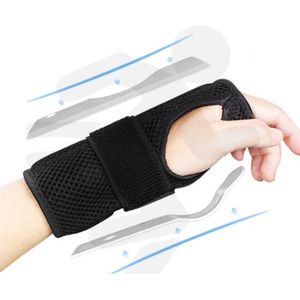 Polsbrace - Universele Deluxe Carpaal Tunnel Syndroom Polsbrace - Polsstabilisator en spalk - voor artritis, artrose, reuma en tendinitis - Polsbeschermers - Maat L - Rechts