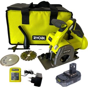 RYOBI R18MMS-120S Draadloze multimaterialenzaag 18 V 85 mm ( 5133005296 ) + 1x accu 2.0 Ah + lader + zachte koffer