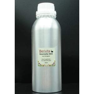 Neemolie met Emulgator Mix Liter - Wateroplosbaar - Pure Neem Olie met Emulgator om Neem Spray te maken voor mens, dier en plant - Direct te Gebruiken