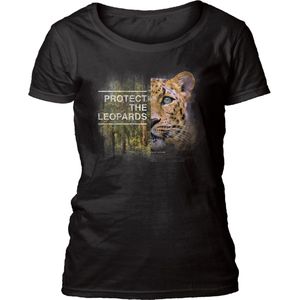 Ladies T-shirt Protect Leopard Black XL