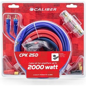 Caliber Audio Kabelset voor Auto Versterker - 25mm2 Kabels voor 2000 Watt versterkers (CPK25D)