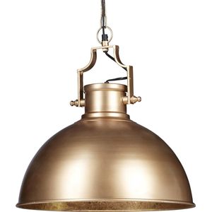 Relaxdays hanglamp industriële stijl groot - shabby look - plafondlamp metaal E27 - goud