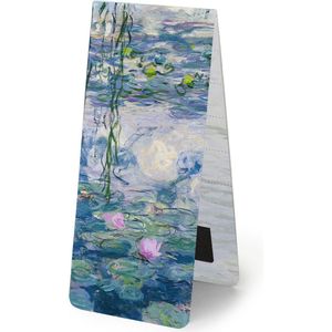 Magnetische boekenlegger, Waterlelies, Claude Monet - Blauw/Roze