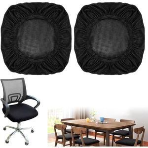 Zitvlak stoelbekleding - set van 2 - elastische stoelovertrek - wasbare overtrek - flexibele hoes - stoelhoezen voor kantoor, eetkamer en bar