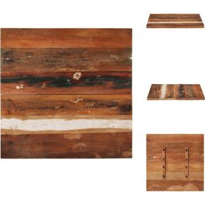 vidaXL Tafelblad - Massief gerecycled hout - 70 x 70 cm - Rustieke uitstraling - Tafelonderdeel