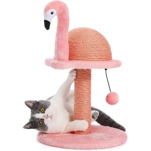 Roze Krabpaal voor Katten en Kittens - creatieve krabpaal - stijlvolle kattenboom, H: 48 cm