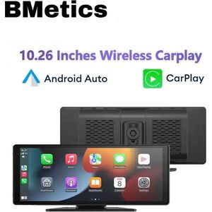 BMetics Carplay Scherm - Touchscreen - Navigatiesysteem Auto - Voor Apple & Android - Universeel - Carplay Draadloos - Multimedia Autoradio - 10,26 INCH