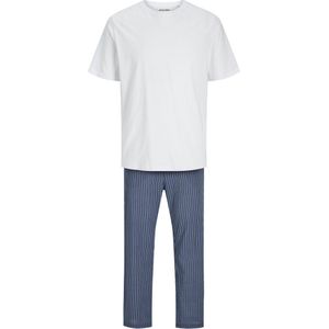 Jack & Jones Heren Pyjamaset JACBASIC Wit/Blauw - Maat L