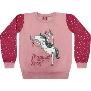 Kersttrui Unicorn Roze - Meisjes