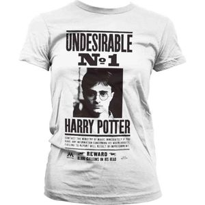 Harry Potter Dames Tshirt -M- Wanted Poster Wit