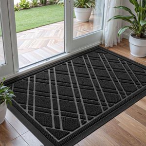 Nieuwe titel: 60 x 90 Zware Deurmat voor Buiten - Gemakkelijk schoon te maken en antislip (Zwart)