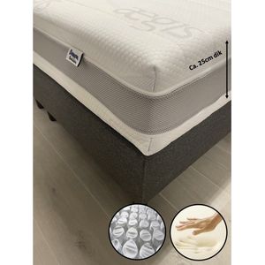 Matras 130x210 - Aegis Prestige - Nasa Traagschuim - 7-zones pocketvering -  ca. 25cm dik - Ortopedisch Soft