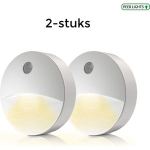 LED nachtlampje plugin/stopcontact – 2 stuks nachtlampje met dag/nacht sensor – Werkt op stroom – Warmlicht – Voor in de baby/kinder kamer