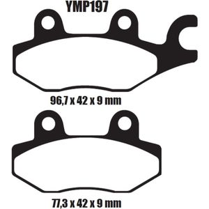 Motor remblokken voorzijde & achterzijde Honda TA 200 2002 - 2005 TA200 YMP197 remblok rem achter voor