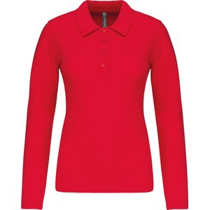 Kariban Piqué-damespolo lange mouwen K257 - Red - L