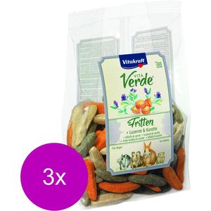 Vitakraft Vita-Verde Fritten - Knaagdiersnack - 3 x 200 g