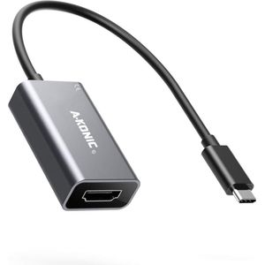 Usb C Naar HDMI Adapter | USB-C HUB 4K | Type-c to HDMI converter |Thunderbolt 3 | Compatible Apple Macbook | Chromebook | IMAC | Surface | XPS | Dell | Lenovo | Samsung | HP |Spacegrey | A-KONIC©