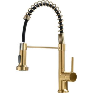Goodivery ® Luxueuze Gouden Keukenkraan met 360° Draaibare Uitloop en Multifunctionele Sproeier