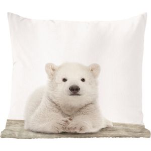 Sierkussens - Kussen - IJsbeertje dierenprint - 40x40 cm - Kussen van katoen