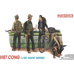 1:35 Dragon 3304 Vietnamese Soldaten - Viet Cong - 4 Figuren Plastic Modelbouwpakket