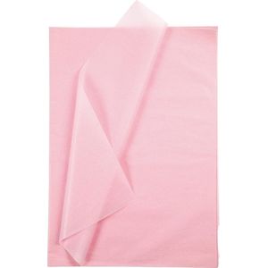 Tissue papier, vel 50x70 cm, 14 gr, lichtroze, 25vellen