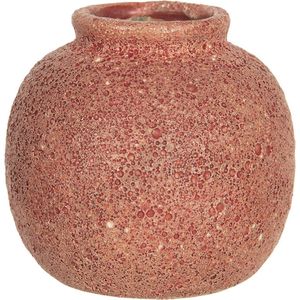 Clayre & Eef Vaas 8 cm Rood Keramiek Rond